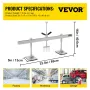 Car Dent Puller Kit, 85CM Dent Pull Lever 6 Claw Hook Accessories, Paintless Dent Removal Kit Dent Pull Lever Bar Kit for Auto B