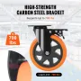 Caster Wheels, 6-tommer drejepladehylder, sæt med 4, med