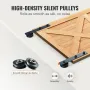 243.8 cm Sliding Barn Door Hardware Kit, 149.7 kg Loading Heavy Duty Barn Door Track Kit for Single Door, Fit 112.8-131.1 cm Wid