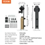 8ft glidende stalddør hardware-kit, 330 kg indlæsning af tunge