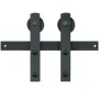 243.8 cm Sliding Barn Door Hardware Kit, 149.7 kg Loading Heavy Duty Barn Door Track Kit for Single Door, Fit 112.8-131.1 cm Wid