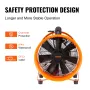 254mm Ekstraktor Fanblæser Bærbar 5 m kanal Slange Ventilator