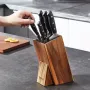 Universal Knife Holder, Acacia Wood Knife Block uden knive