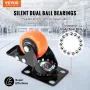 Caster Wheels, 2-tommer drejepladehylder, sæt med 4, med