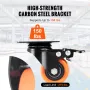 Caster Wheels, 5.1 cm Swivel Plate Casters, Set of 4, with Security Dual Locking No Noise PVC Wheels, Heavy Duty 68 kg Load Capa