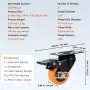 Caster Wheels, 2-tommer drejepladehylder, sæt med 4, med