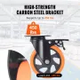 Caster Wheels, 5-tommer drejepladehylder, sæt med 4, med