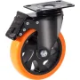 Caster Wheels, 5-tommer drejepladehylder, sæt med 4, med