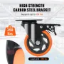 Caster Wheels, 4-tommer drejepladehylder, sæt med 4, med