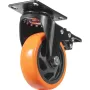 Caster Wheels, 4-tommer drejepladehylder, sæt med 4, med