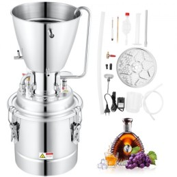 13 Gal 50L Water  Distiller, Home Distillery Kit include 304 Stainless Steel Tube & Circulating Pump & Build-in Thermometer &