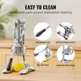 Citrus Juice Press, Hand Press Orange Juicer Press, Commercial Grade Manual Citrus Juicer Lemon Squeezer, Easy-to-Clean Fruit Pr