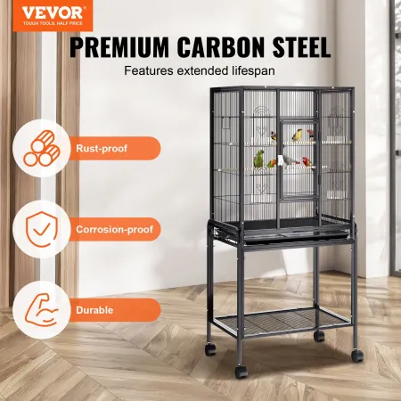 54 tommer stående stor fuglebur Carbon Steel Flight Bird Cage