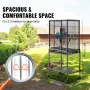 54 inch Standing Large Bird Cage, Carbon Steel Flight Bird Cage for Parakeets, Cockatiels, Parrots, Macaw with Rolling Stand and