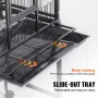 54 inch Standing Large Bird Cage, Carbon Steel Flight Bird Cage for Parakeets, Cockatiels, Parrots, Macaw with Rolling Stand and