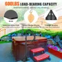 Hot Tub Handrail, 360 Rotatable Spa Side Handrail with 48"-63" Adjustable Height, Rust-proof Aluminum Spa Step Hot Tub Hand Rail