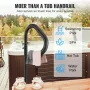 Hot Tub Handrail, 360 Rotatable Spa Side Handrail with 48"-63" Adjustable Height, Rust-proof Aluminum Spa Step Hot Tub Hand Rail