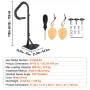 Hot Tub Handrail, 360 Rotatable Spa Side Handrail with 48"-63" Adjustable Height, Rust-proof Aluminum Spa Step Hot Tub Hand Rail