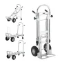 Aluminum Hand Truck, 4 in 1, 453.6 kg Load Capacity, Heavy Duty Industrial Convertible Folding Hand Truck and Dolly, Utility Car