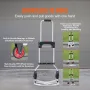 Folding Hand Truck, 176 lbs Load Capacity, Aluminum Portable Cart, Convertible Hand Truck and Dolly with Telescoping Handle and