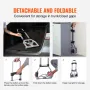 Folding Hand Truck, 176 lbs Load Capacity, Aluminum Portable Cart, Convertible Hand Truck and Dolly with Telescoping Handle and 