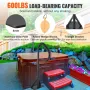 Hot Tub Handrail, 360 Rotatable Spa Side Handrail with 35"-57" Adjustable Height, Rust-proof Aluminum Spa Step Hot Tub Hand