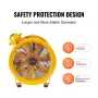 Portable Ventilator, 304.8mm Heavy Duty Cylinder Fan, 500W Strong Shop Exhaust Fan 2500CFM, 3m Power Cord (No charging head), In