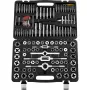 Tap and Die Set, 116-Piece Include Metric and SAE Size, Bearing Steel Taps and Dies, Essential Threading Tool for Cutting Extern