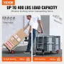 Aluminum Hand Truck, 2 in 1, 181.4 kg Load Capacity, Heavy Duty Industrial Convertible Folding Hand Truck and Dolly, Utility Car