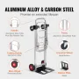 Aluminum Hand Truck, 2 in 1, 181.4 kg Load Capacity, Heavy Duty Industrial Convertible Folding Hand Truck and Dolly, Utility Car