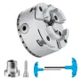 KP2-3/4 Lathe Chuck, 4-Jaw 2.75" Diameter, Metal Lathe Chuck Turning Machine Accessories, Self-centering Tool, for Lathe, Precis