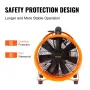 Bærbar ventilator, 304,8 mm kraftig cylinderventilator med 10 m