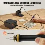 Wood Burning Kit, 200~700°C Adjustable Temperature with Display, Dual Output Port with 2 Pyrography Pens, 23 Wire Nibs, 1 Pen Ho