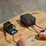 Wood Burning Kit, 200~700°C Adjustable Temperature with Display, Dual Output Port with 2 Pyrography Pens, 23 Wire Nibs, 1 Pen Ho