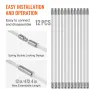 12 m Chimney Sweep Kit, w/ 12 Reinforced Nylon Flexible Rods, Ergonomic Chimney Cleaning Brush, 360-Degree Brush Chimney Cleaner