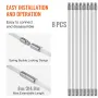 8 M Chimney Sweep Kit, m/ 8reinformerede nylonfleksible