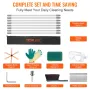 8 m Chimney Sweep Kit, w/ 8Reinforced Nylon Flexible Rods, Ergonomic Chimney Cleaning Brush, 360-Degree Brush Chimney Cleaner, R