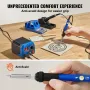 Wood Burning Kit, 250~700°C Adjustable Temperature with Display, Dual Output Port with 2 Pyrography Pens, 23 Wire Nibs, 5 Solid-