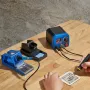 Wood Burning Kit, 250~700°C Adjustable Temperature with Display, Dual Output Port with 2 Pyrography Pens, 23 Wire Nibs, 5 Solid-