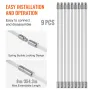 9 m Chimney Sweep Kit, w/ 9 Reinforced Nylon Flexible Rods, Ergonomic Chimney Cleaning Brush, 360-Degree Brush Chimney Cleaner, 