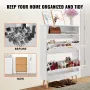 Shoe Cabinet with 2 Flip Drawers, Shoe Storage Cabinet for Entryway, Free Standing Shoe Storage Organizer with Top Storage Cubby