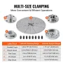 KP965 Lathe Chuck, 4-Jaw 9.5 cm Diameter, Metal Lathe Chuck Turning Machine Accessories with 5 Sets of Jaws, Self-centering Tool