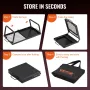 Folding Campfire Grill, Heavy Duty Steel Mesh Grate, 57cm Portable Camping Grates Over Fire Pit, Camp Fire Cooking Equipment wit