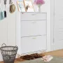 Shoe Cabinet with 3 Flip Drawers, Shoe Storage Cabinet for Entryway, Free Standing Shoe Storage Organizer for Heels, Boots, Slip