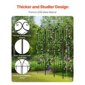 4 Packs Metal Garden Trellis for Climbing Plant Support 87x20 in Rustproof