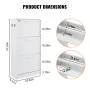 Shoe Cabinet with 3 Flip Drawers, Shoe Storage Cabinet for Entryway, Free Standing Shoe Storage Organizer with Side Hooks for He