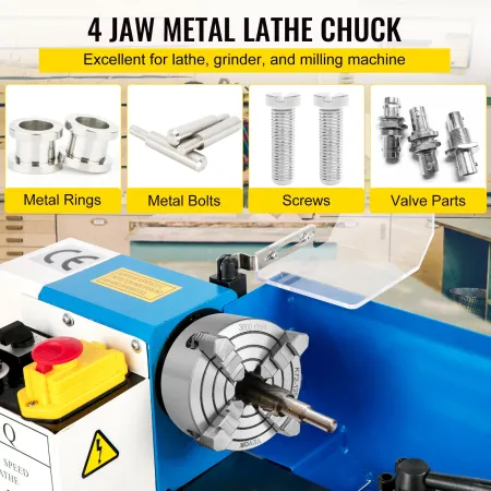 K72-125 5 Inch Lathe Chuck Independent Reversible Jaw 125MM Metal Turning Machine Accessories for Mini Metal Lathe Machine 4 Jaw