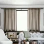 Double Rod Curtain Rods, 182.9-365.8 cm Adjustable Length, Black Double Curtain Rods with Cap Finials, 2.5 cm and 1.9 cm Diamete