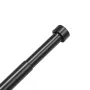 Double Rod Curtain Rods, 182.9-365.8 cm Adjustable Length, Black Double Curtain Rods with Cap Finials, 2.5 cm and 1.9 cm Diamete