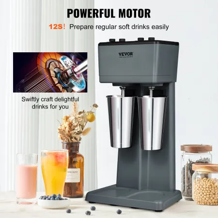 Milkshake Maker Mixer Machine Double Head rustfrit stål drikke